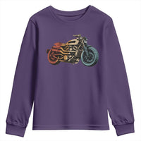 Vintage Motorcycle Youth Sweatshirt Retro Rider Graphic Motorcycle Enthusiasts Bikers Club