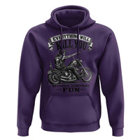 Skeleton Biker Vintage Motorcycle Graphic Hoodie Everything Will Kill You So Choose Something Fun