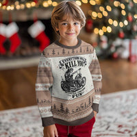 Skeleton Biker Vintage Motorcycle Graphic Ugly Christmas Sweater Everything Will Kill You So Choose Something Fun
