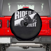 Ride It Like You Stole It Skeleton Biker Spare Tire Cover Vintage Motorcycle Rider