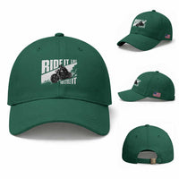 Ride It Like You Stole It Skeleton Biker Baseball Cap Vintage Motorcycle Rider