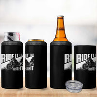 Ride It Like You Stole It Skeleton Biker 4 in 1 Can Cooler Tumbler Vintage Motorcycle Rider