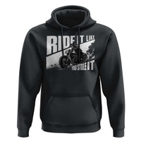 Ride It Like You Stole It Skeleton Biker Hoodie Vintage Motorcycle Rider