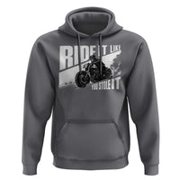 Ride It Like You Stole It Skeleton Biker Hoodie Vintage Motorcycle Rider