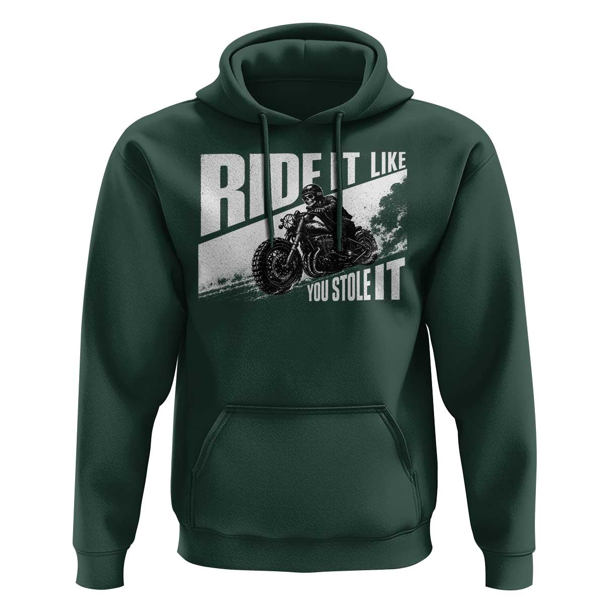 Ride It Like You Stole It Skeleton Biker Hoodie Vintage Motorcycle Rider