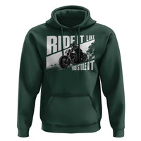 Ride It Like You Stole It Skeleton Biker Hoodie Vintage Motorcycle Rider