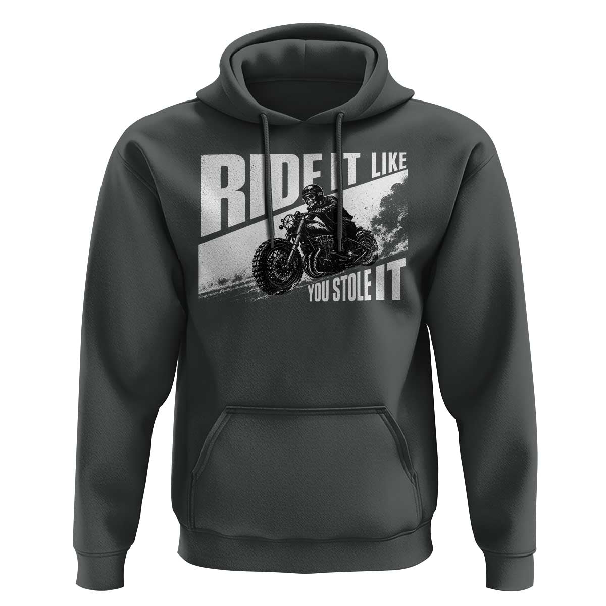 Ride It Like You Stole It Skeleton Biker Hoodie Vintage Motorcycle Rider