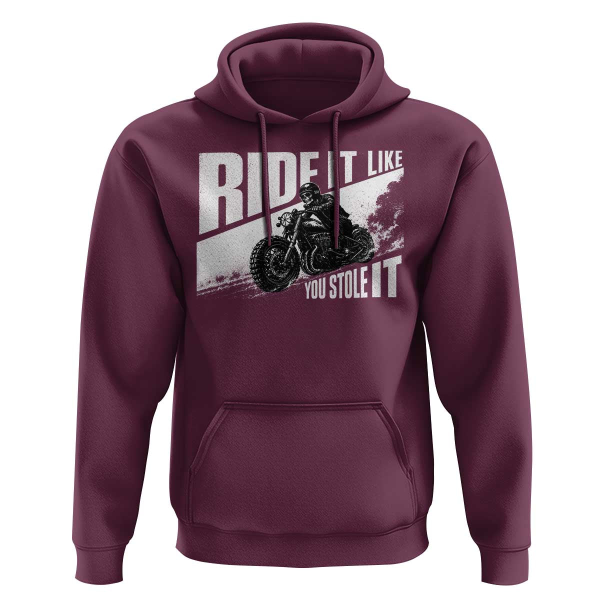 Ride It Like You Stole It Skeleton Biker Hoodie Vintage Motorcycle Rider