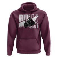 Ride It Like You Stole It Skeleton Biker Hoodie Vintage Motorcycle Rider