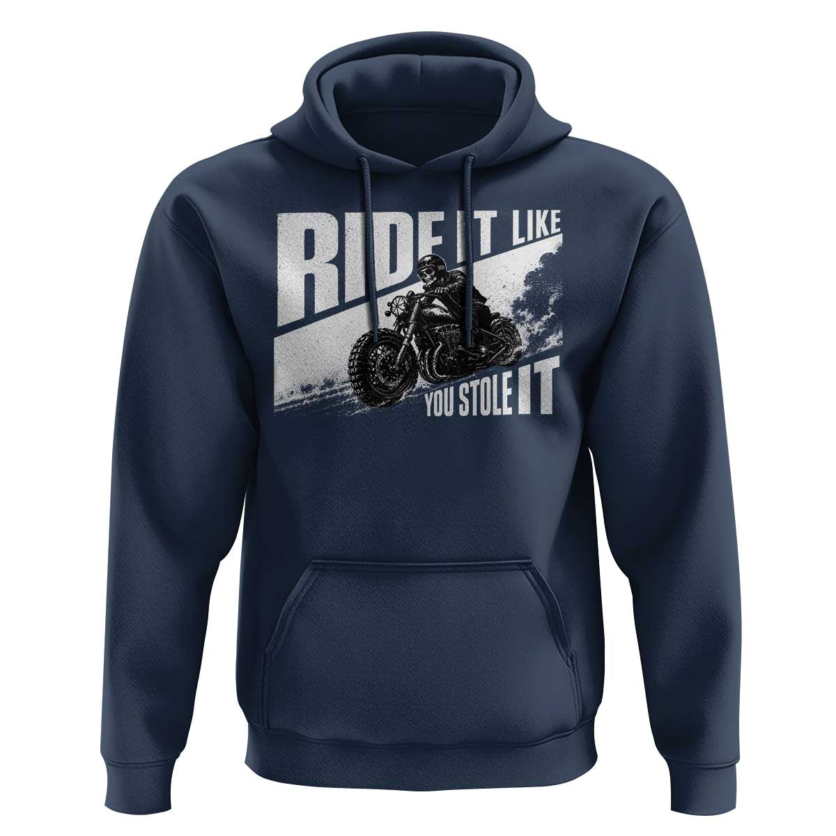 Ride It Like You Stole It Skeleton Biker Hoodie Vintage Motorcycle Rider