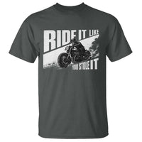 Ride It Like You Stole It Skeleton Biker T Shirt Vintage Motorcycle Rider