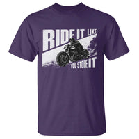 Ride It Like You Stole It Skeleton Biker T Shirt Vintage Motorcycle Rider