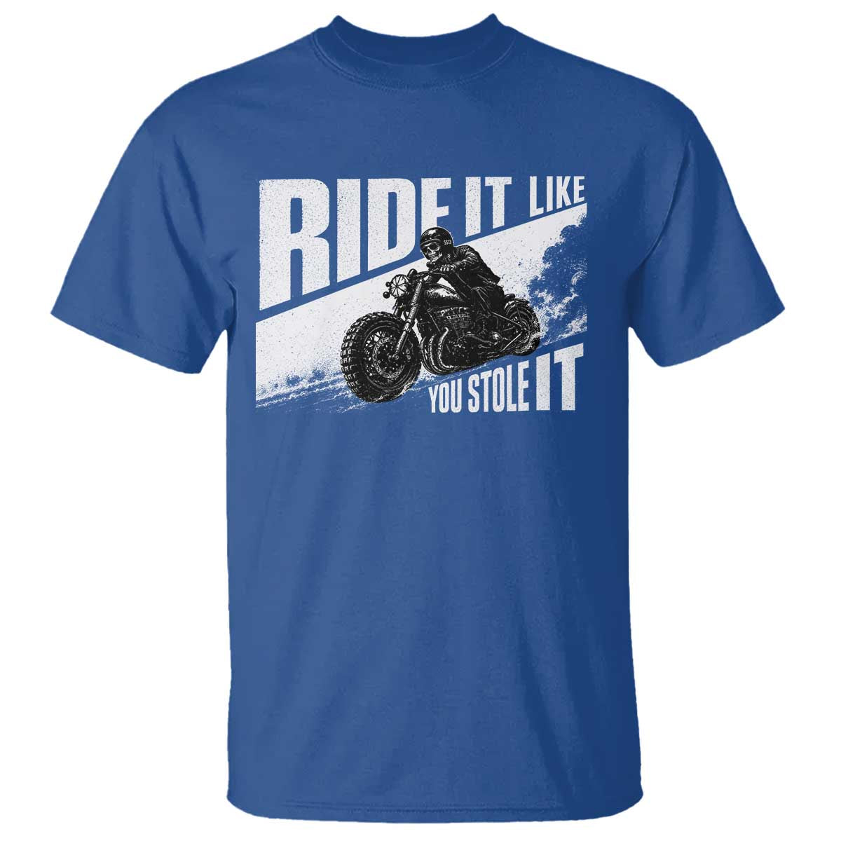 Ride It Like You Stole It Skeleton Biker T Shirt Vintage Motorcycle Rider