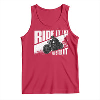 Ride It Like You Stole It Skeleton Biker Tank Top Vintage Motorcycle Rider