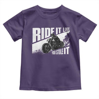 Ride It Like You Stole It Skeleton Biker Toddler T Shirt Vintage Motorcycle Rider