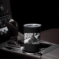 Ride It Like You Stole It Skeleton Biker Tumbler Cup Vintage Motorcycle Rider