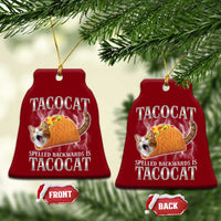 Tacocat Spelled Backwards Is Tacocat Ceramic Ornament Funny Cat Gift 90s Bootleg - Wonder Print Shop