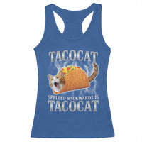 Tacocat Spelled Backwards Is Tacocat Racerback Tank Top Funny Cat Gift 90s Bootleg - Wonder Print Shop