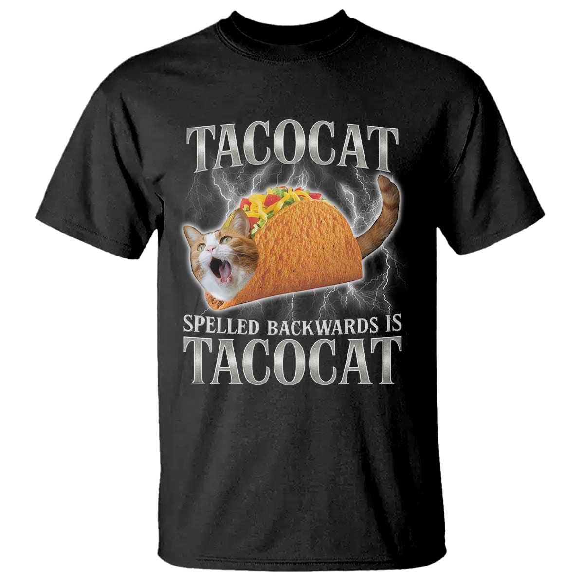 Tacocat Spelled Backwards Is Tacocat T Shirt Funny Cat Gift 90s Bootleg - Wonder Print Shop