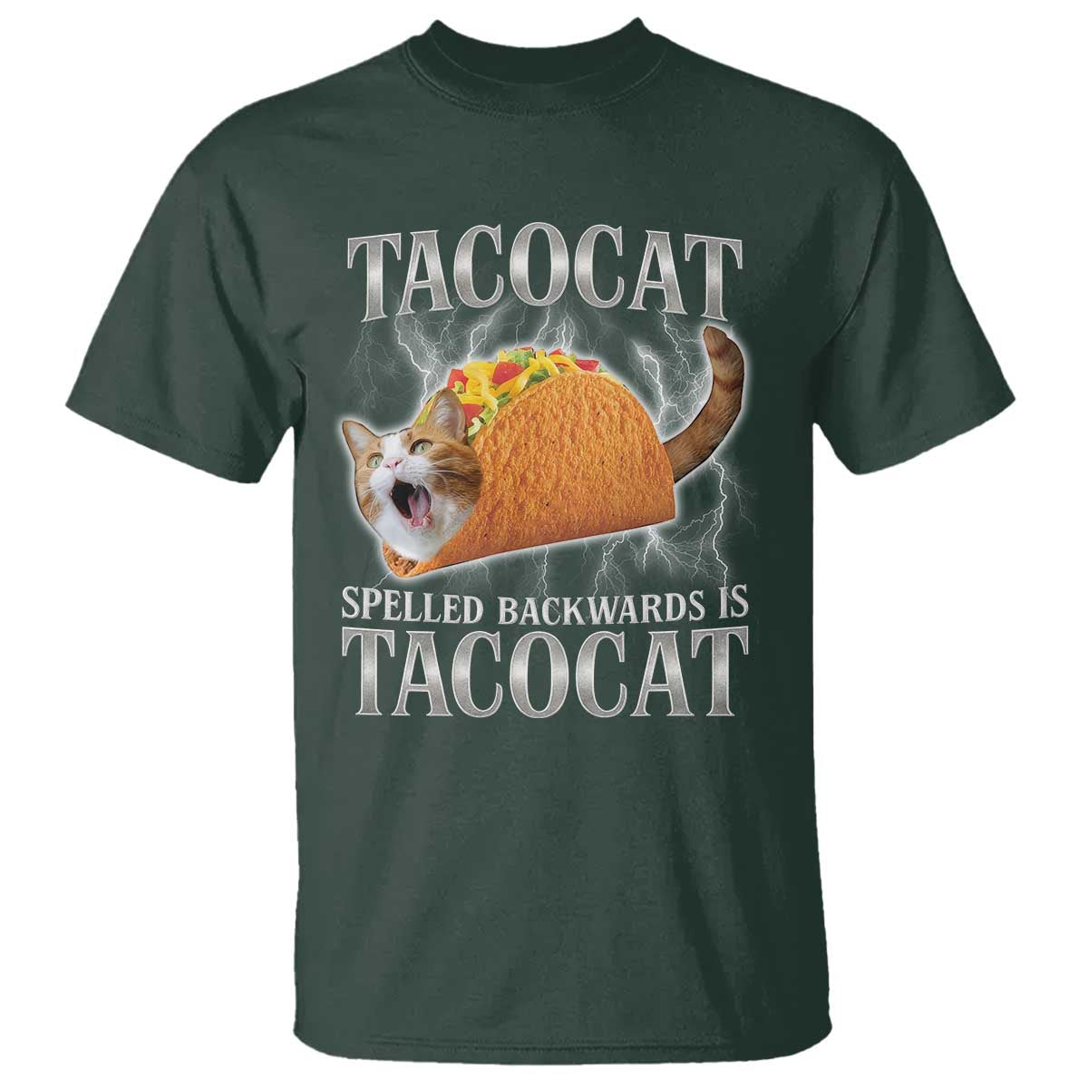 Tacocat Spelled Backwards Is Tacocat T Shirt Funny Cat Gift 90s Bootleg - Wonder Print Shop