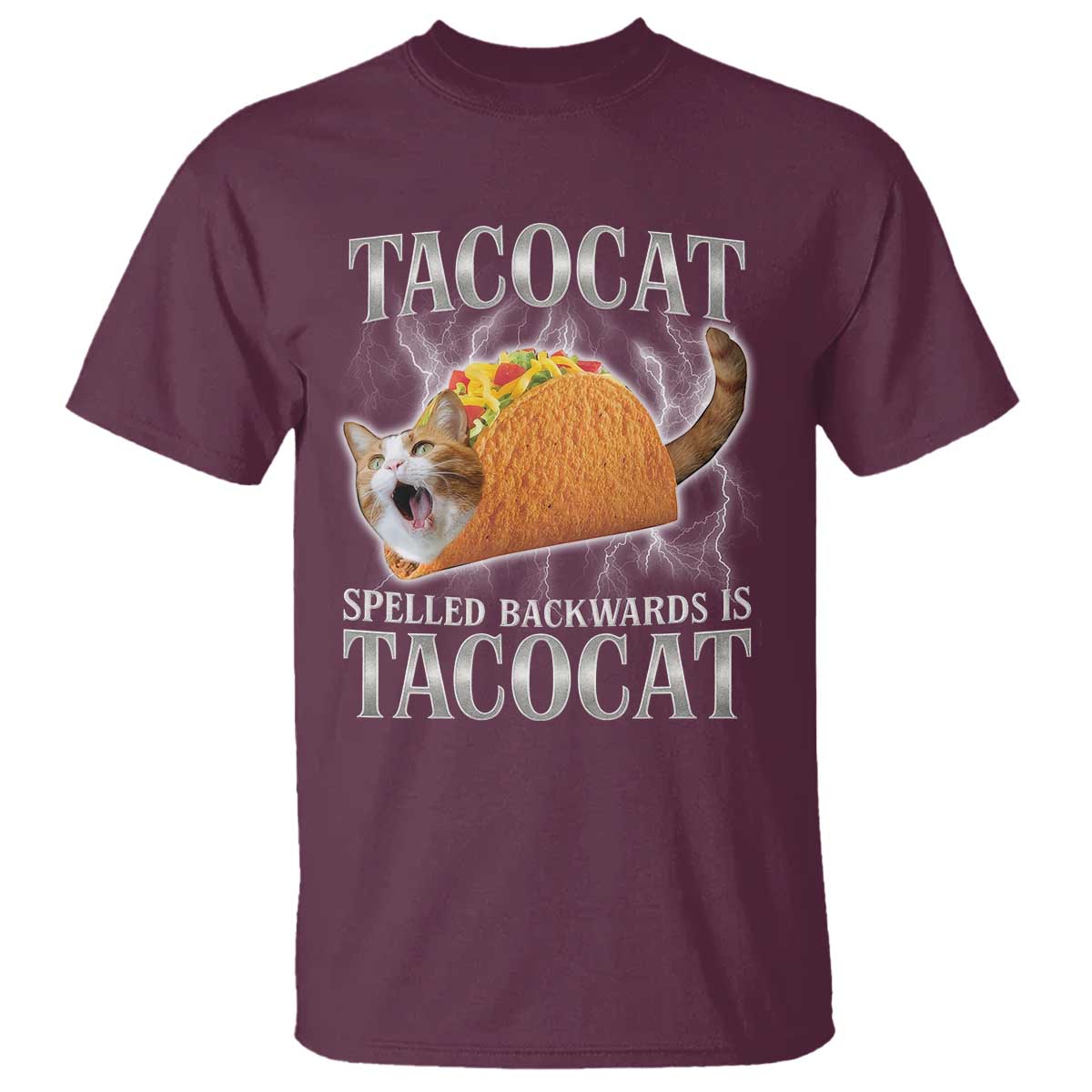 Tacocat Spelled Backwards Is Tacocat T Shirt Funny Cat Gift 90s Bootleg - Wonder Print Shop