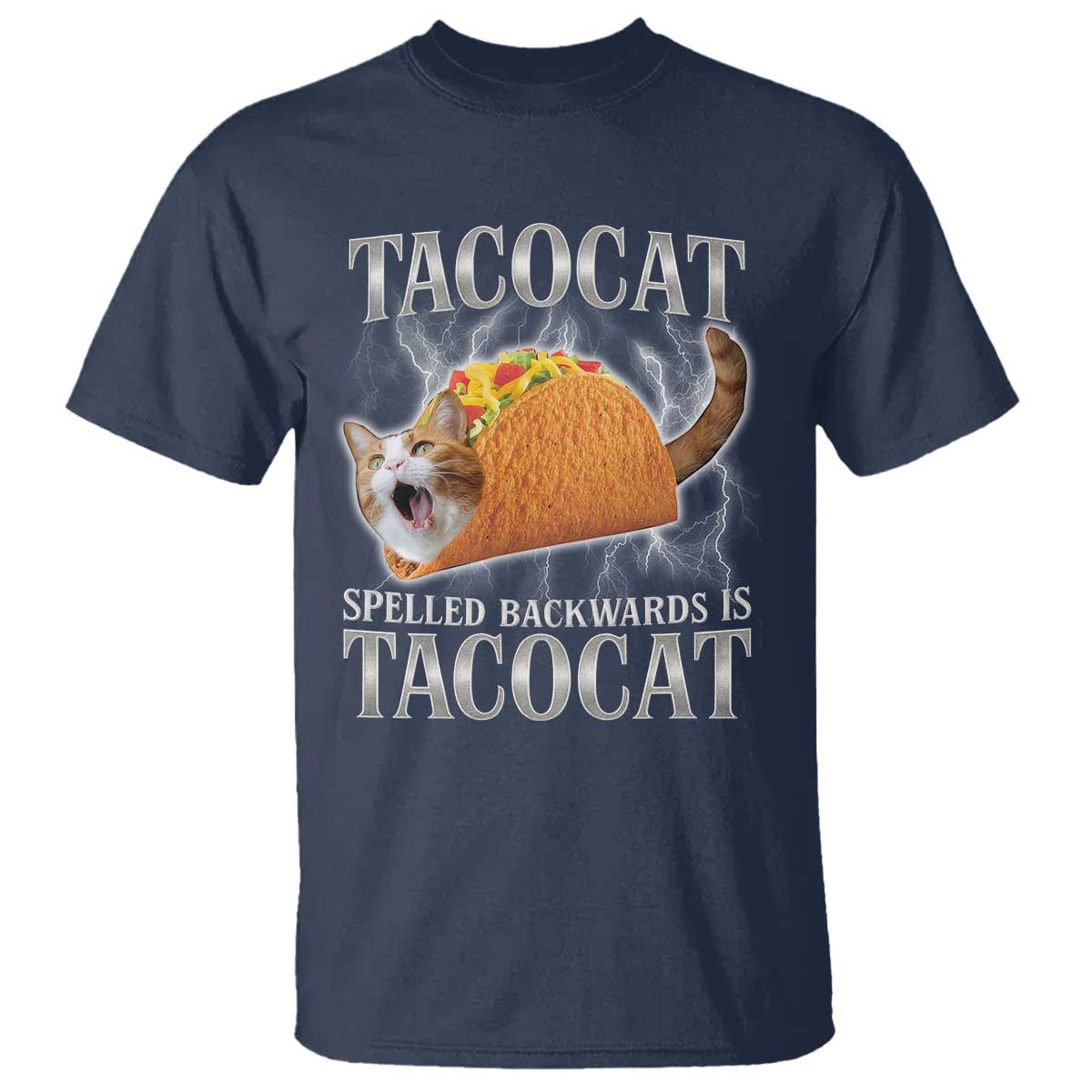 Tacocat Spelled Backwards Is Tacocat T Shirt Funny Cat Gift 90s Bootleg - Wonder Print Shop