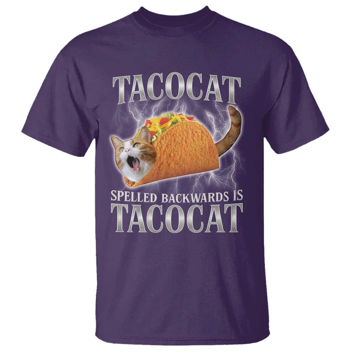Tacocat Spelled Backwards Is Tacocat T Shirt Funny Cat Gift 90s Bootleg - Wonder Print Shop