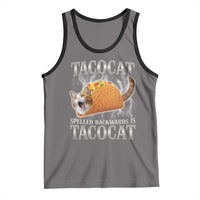 Tacocat Spelled Backwards Is Tacocat Tank Top Funny Cat Gift 90s Bootleg - Wonder Print Shop