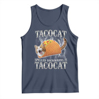 Tacocat Spelled Backwards Is Tacocat Tank Top Funny Cat Gift 90s Bootleg - Wonder Print Shop
