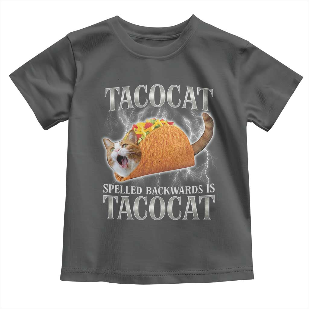 Tacocat Spelled Backwards Is Tacocat Toddler T Shirt Funny Cat Gift 90s Bootleg - Wonder Print Shop