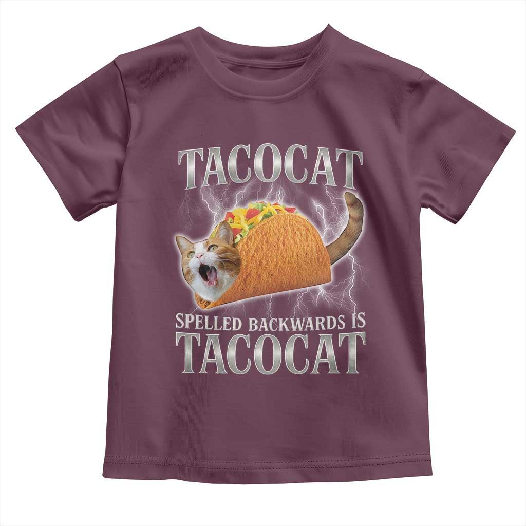 Tacocat Spelled Backwards Is Tacocat Toddler T Shirt Funny Cat Gift 90s Bootleg - Wonder Print Shop