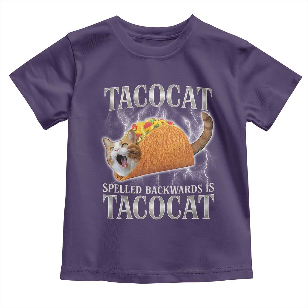 Tacocat Spelled Backwards Is Tacocat Toddler T Shirt Funny Cat Gift 90s Bootleg - Wonder Print Shop