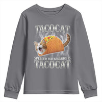 Tacocat Spelled Backwards Is Tacocat Youth Sweatshirt Funny Cat Gift 90s Bootleg - Wonder Print Shop
