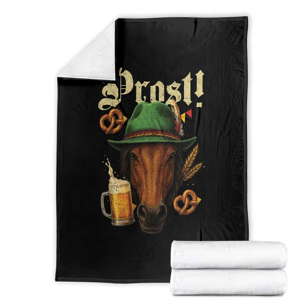 Oktoberfest Horse Throw Blanket German Octoberfest Beer Prost Drinking - Wonder Print Shop