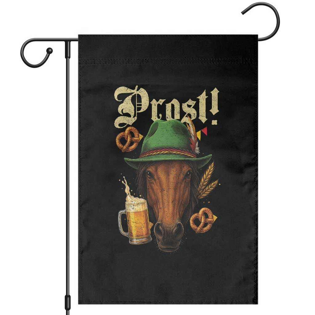Oktoberfest Horse Garden Flag German Octoberfest Beer Prost Drinking - Wonder Print Shop