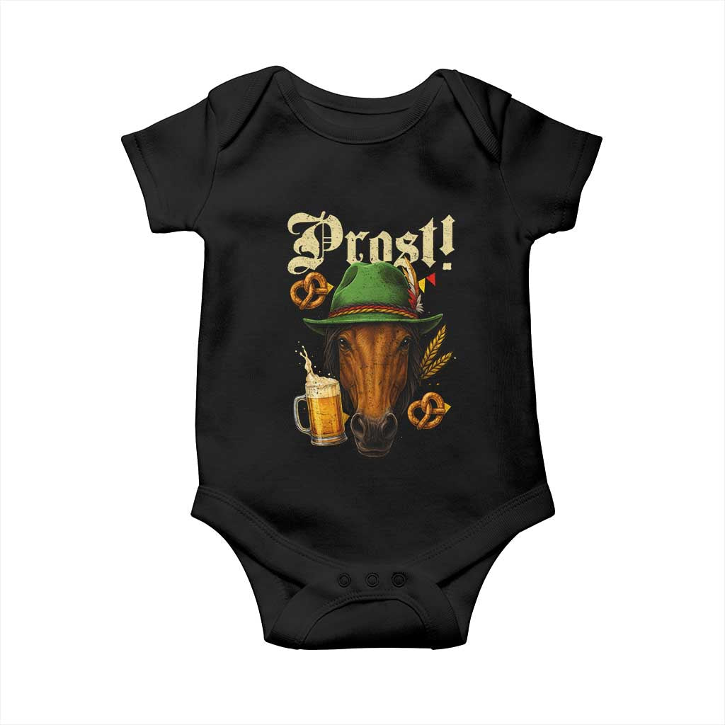 Oktoberfest Horse Baby Onesie German Octoberfest Beer Prost Drinking - Wonder Print Shop