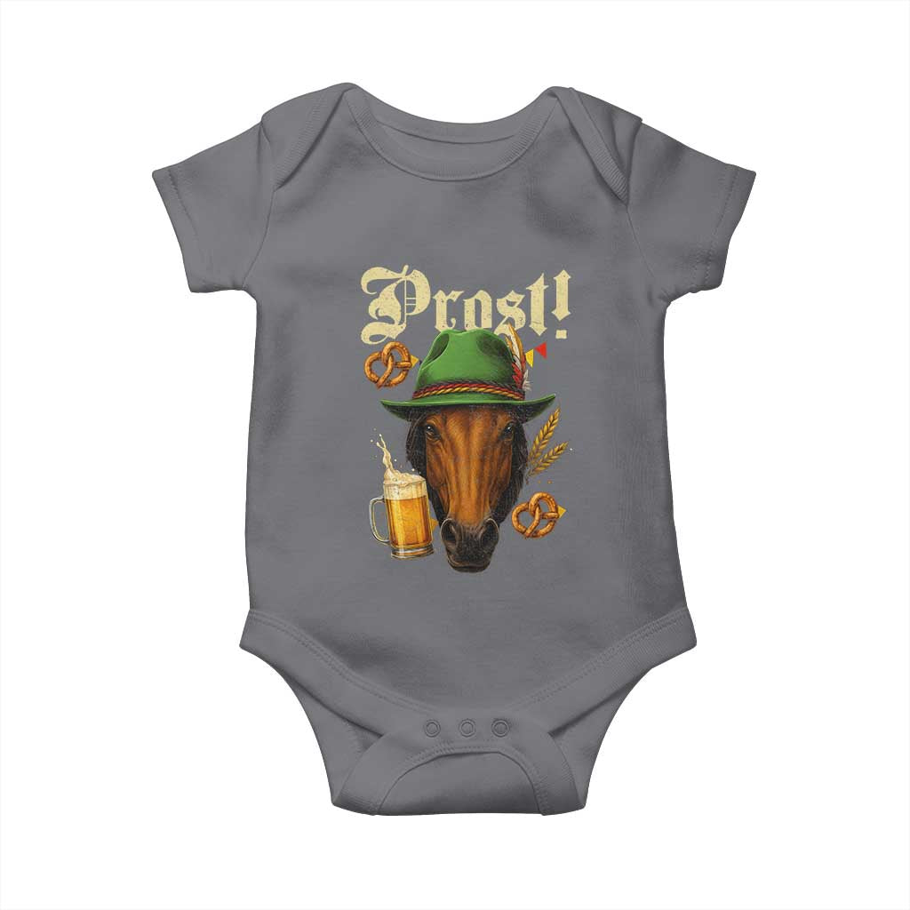 Oktoberfest Horse Baby Onesie German Octoberfest Beer Prost Drinking - Wonder Print Shop