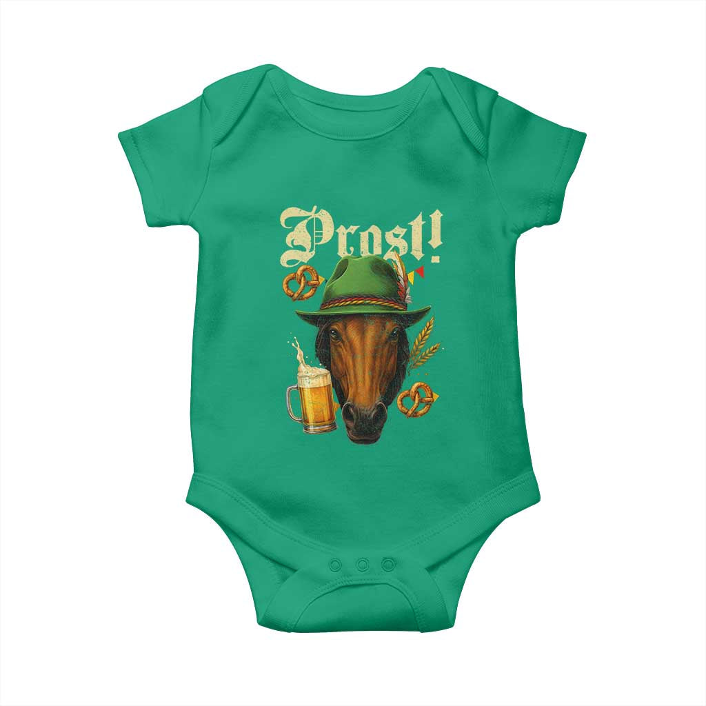 Oktoberfest Horse Baby Onesie German Octoberfest Beer Prost Drinking - Wonder Print Shop