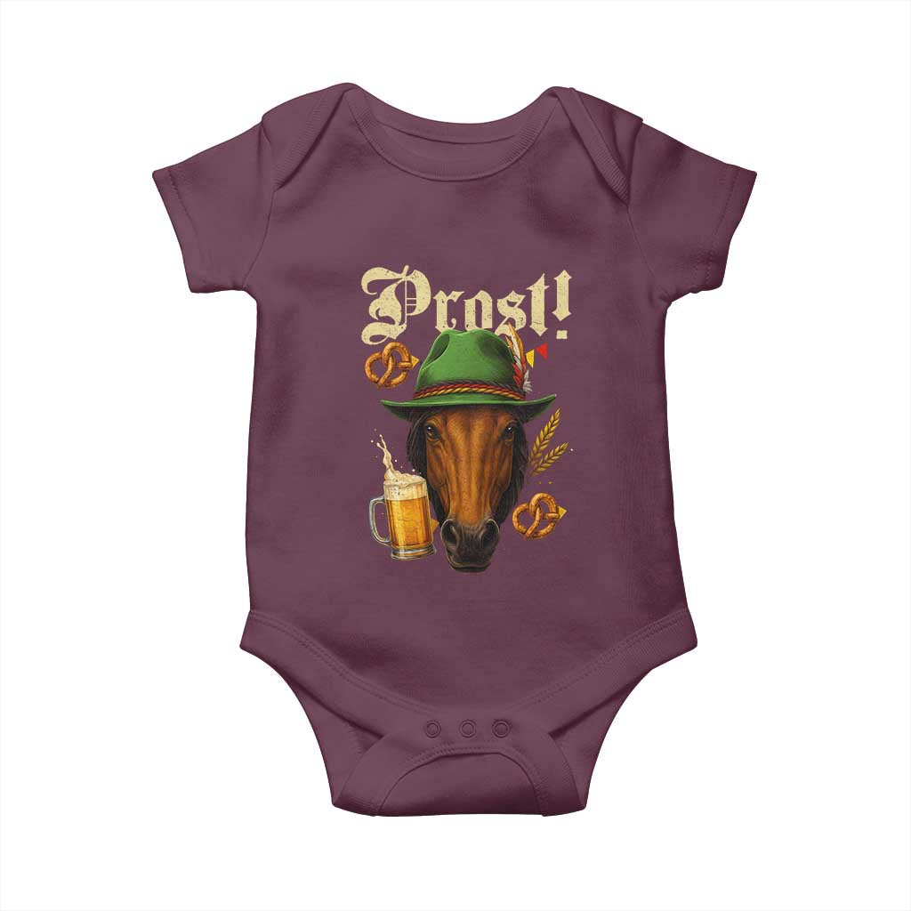 Oktoberfest Horse Baby Onesie German Octoberfest Beer Prost Drinking - Wonder Print Shop