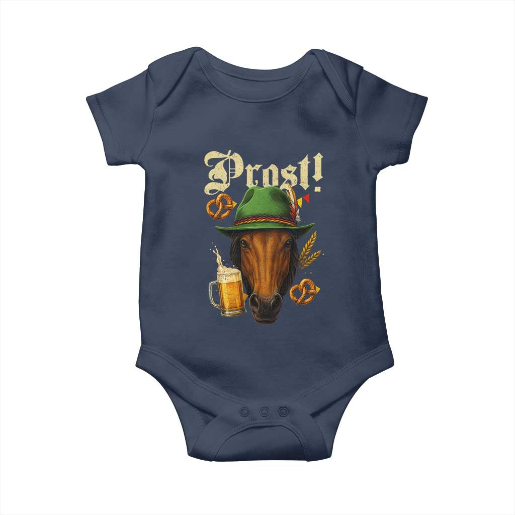 Oktoberfest Horse Baby Onesie German Octoberfest Beer Prost Drinking - Wonder Print Shop