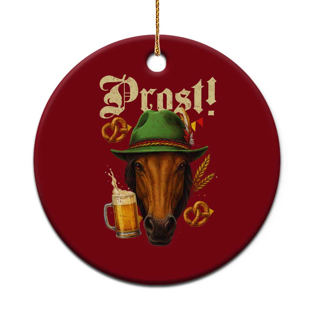 Oktoberfest Horse Ceramic Ornament German Octoberfest Beer Prost Drinking - Wonder Print Shop