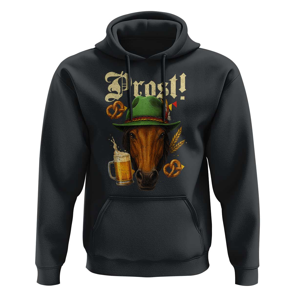 Oktoberfest Horse Hoodie German Octoberfest Beer Prost Drinking - Wonder Print Shop
