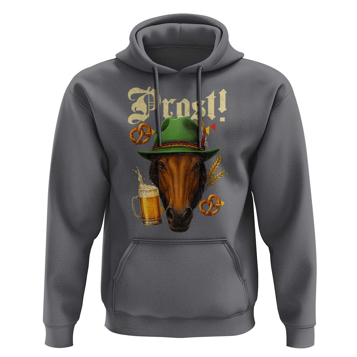Oktoberfest Horse Hoodie German Octoberfest Beer Prost Drinking - Wonder Print Shop