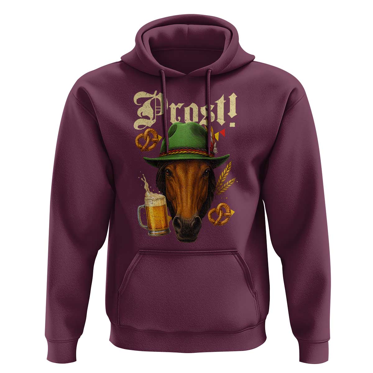 Oktoberfest Horse Hoodie German Octoberfest Beer Prost Drinking - Wonder Print Shop