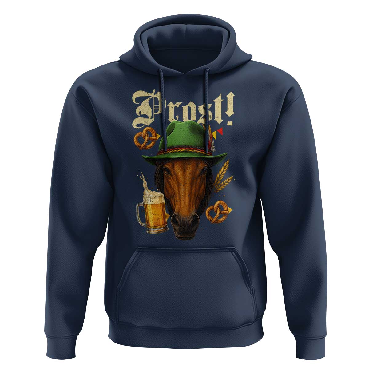 Oktoberfest Horse Hoodie German Octoberfest Beer Prost Drinking - Wonder Print Shop