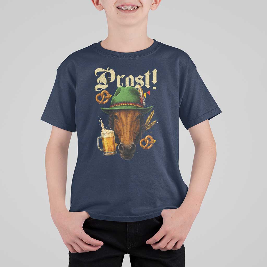 Oktoberfest Horse T Shirt For Kid German Octoberfest Beer Prost Drinking - Wonder Print Shop