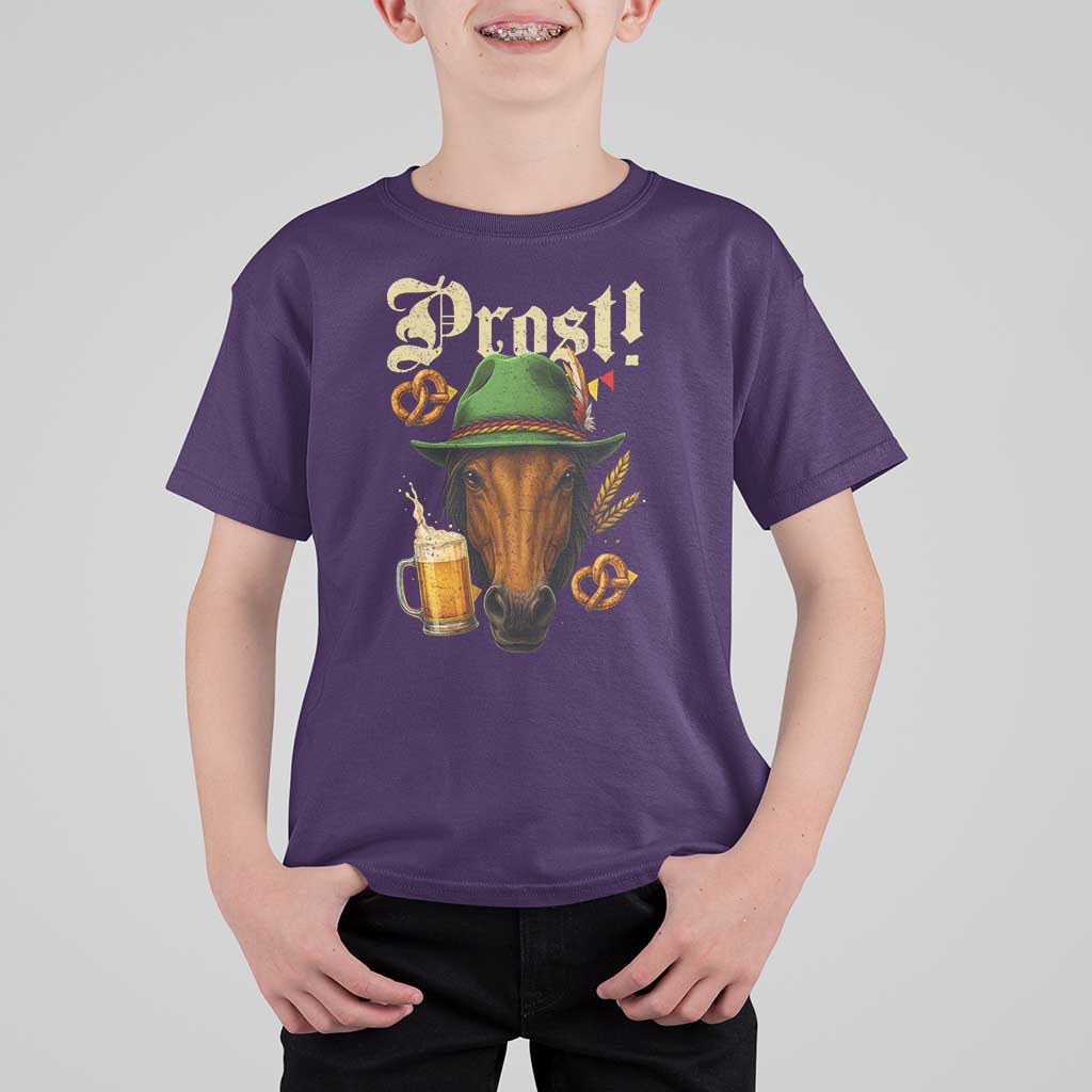 Oktoberfest Horse T Shirt For Kid German Octoberfest Beer Prost Drinking - Wonder Print Shop