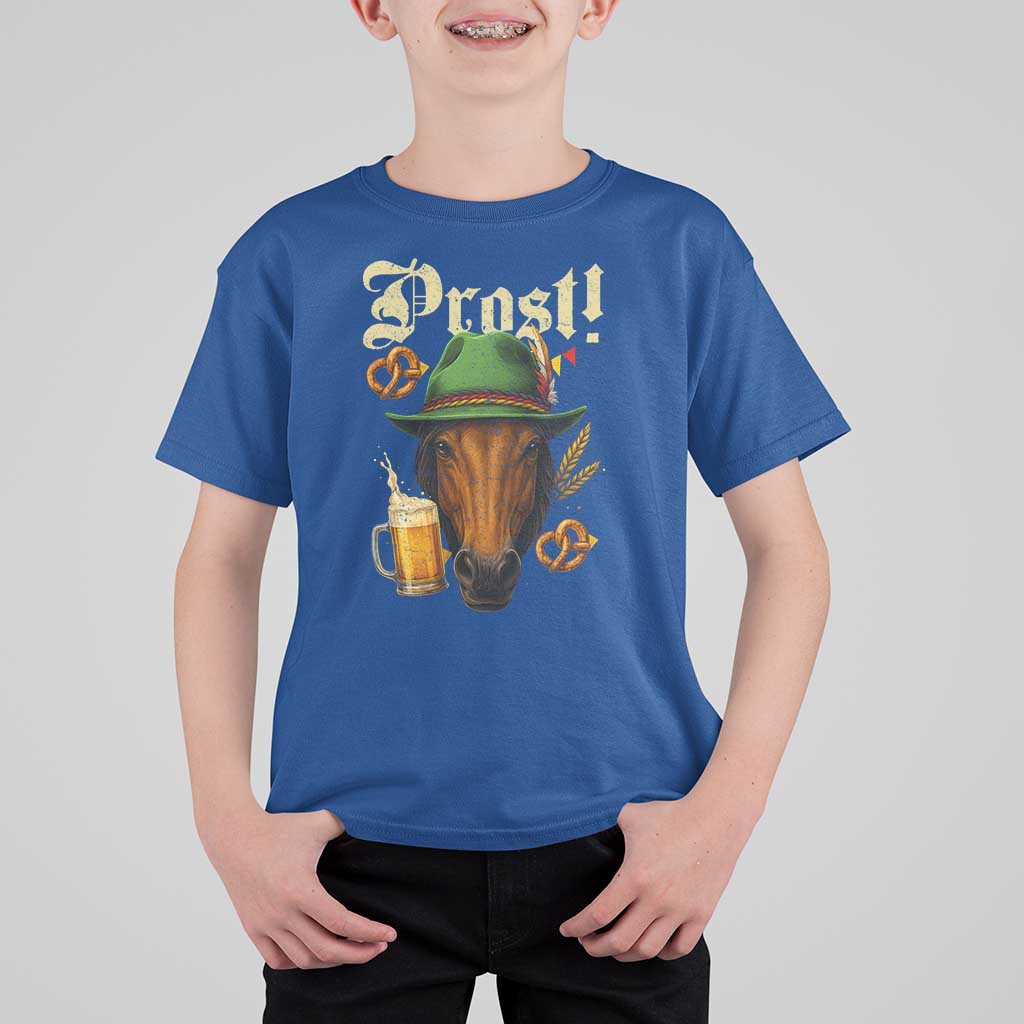 Oktoberfest Horse T Shirt For Kid German Octoberfest Beer Prost Drinking - Wonder Print Shop