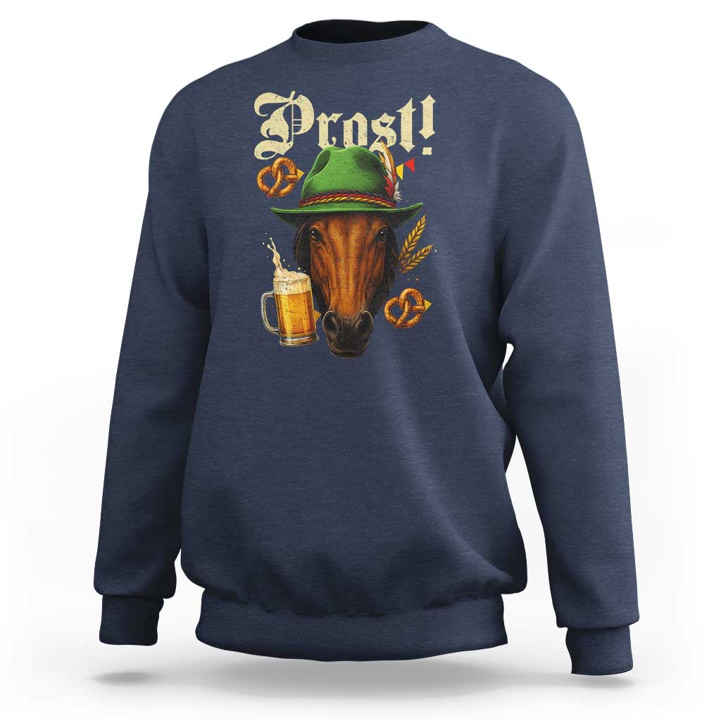 Oktoberfest Horse Sweatshirt German Octoberfest Beer Prost Drinking - Wonder Print Shop