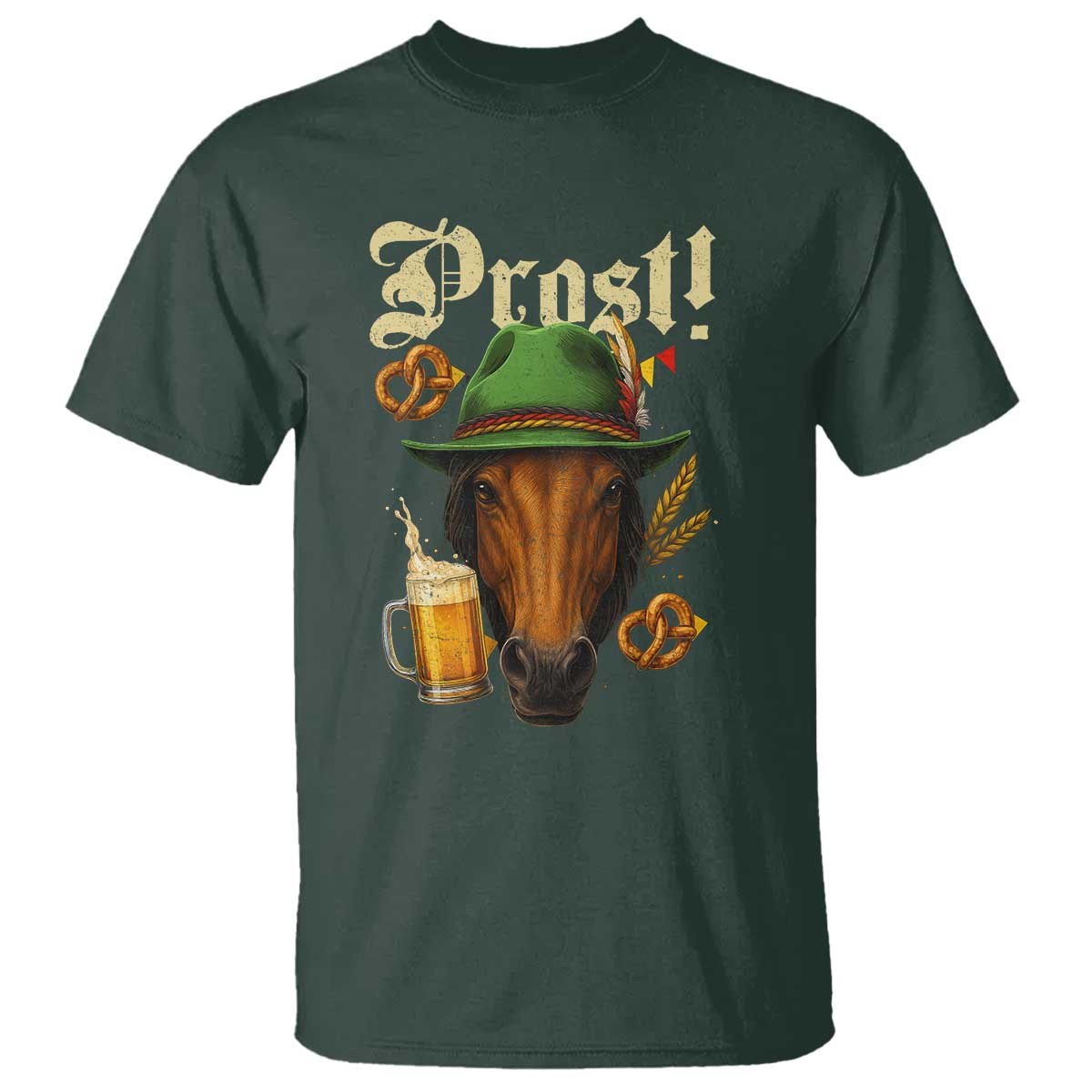 Oktoberfest Horse T Shirt German Octoberfest Beer Prost Drinking - Wonder Print Shop